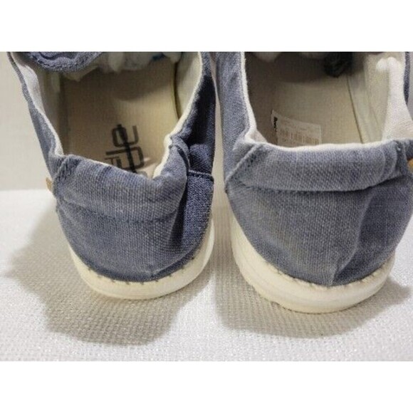 Hey Dude Wendy Chambray Navy White Womens Size 10 Slip On Shoes Sneaker Flat - Picture 8 of 8